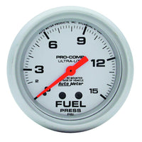 Autometer Ultra-Lite 2 5/8inMechanical Fuel Presure Gauge 15psi - 4411