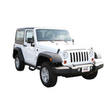 Westin 2007-2017 Jeep Wrangler 2dr GENX Oval Drop Nerf Step Bars - Black Wrinkle - 20-3315