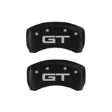 MGP 4 Caliper Covers Engraved Front & Rear Oval logo/Ford Black finish silver ch - 10210SFRDBK
