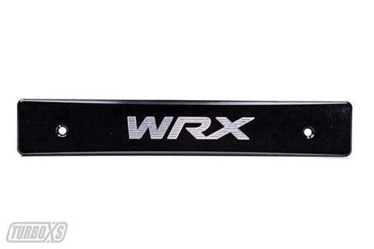 Turbo XS 15-17 Subaru WRX/STi Billet Aluminum License Plate Delete Black Machined WRX Logo - txs-WS15-LPD-BLK-WRX