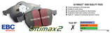 EBC 01-03 Mazda Miata MX5 1.8 (Sports Suspension) Ultimax2 Rear Brake Pads - UD891