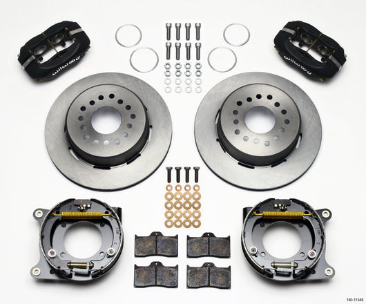 Wilwood Forged Dynalite P/S Park Brake Kit 55-57 Chevy 2.34in Offset - 140-11348