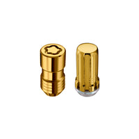 McGard SplineDrive Tuner 8 Lug Install Kit w/Locks & Tool (Cone) M14X1.5 / 1in. Hex - Gold - 65810GD