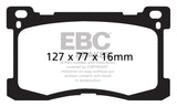 EBC 12+ Hyundai Equus 5.0 Redstuff Front Brake Pads - DP31882C