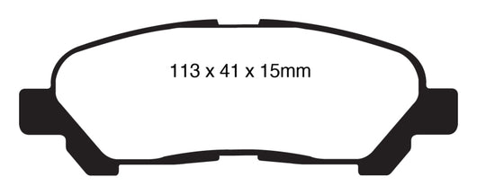 EBC 09-13 Toyota Highlander 2.7 2WD/4WD Greenstuff Rear Brake Pads - DP61838