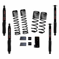Skyjacker Long Travel 2in-2.5in Lift Kit w/Black Max Shocks 07-18 Jeep Wrangler JK 2 Door 4WD - JK20BPBLT
