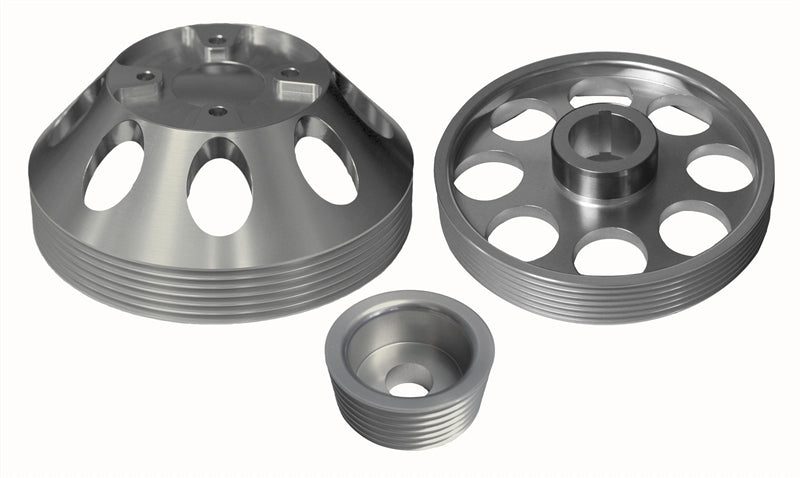 Torque Solution Lightweight WP/Crank/Alt Pulley Combo (Silver): Hyundai Genesis Coupe 3.8 2010+ - TS-GEN-006S