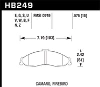 Hawk HPS Street Brake Pads - HB249F.575