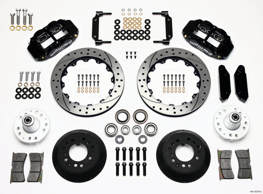 Wilwood Narrow Superlite 6R Front Hub Kit 12.88in Drilled 1968-1969 Mustang Disc Spindle - 140-10219-D