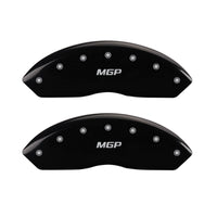 MGP 4 Caliper Covers Engraved Front Shelby Rear Snake Yellow Finish Black Char 2007 Ford Mustang - 10197SSBYYL