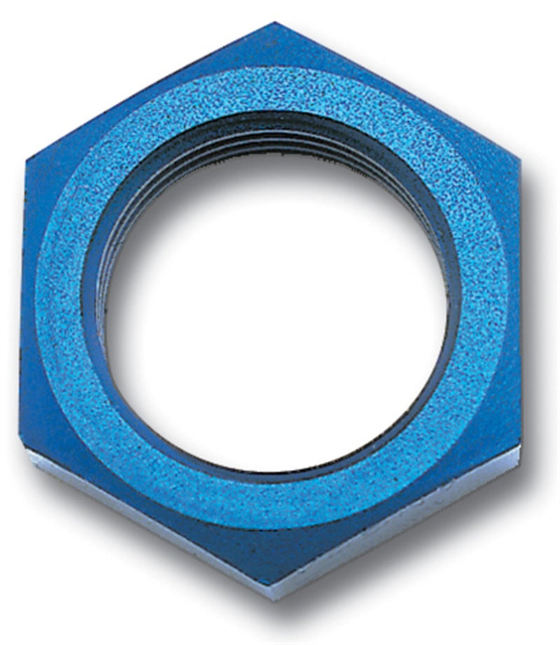 Russell Performance -10 AN Bulkhead Nuts 7/8in -14 Thread Size (Blue) - 661910