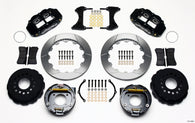 Wilwood Narrow Superlite 4R Rear P-Brk Kit 12.88in Chevy 12 Bolt w/ C-Clips Stggrd mt - 140-10908