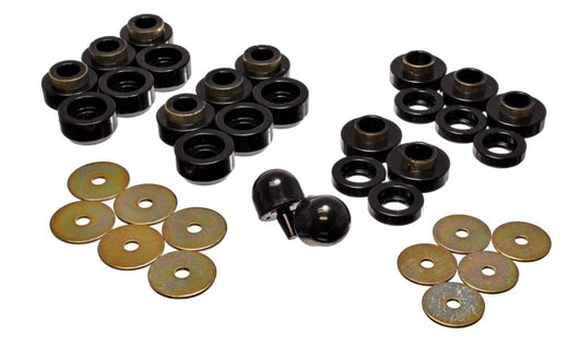 Energy Suspension 97-06 Jeep Wrangler YJ & TJ Black Body(cab) Mount Set - 2.4107G