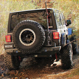 Westin 18-19 Jeep Wrangler JL WJ2 Rear Bumper w/ Tire Carrier - Textured Black - 59-82035