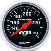 Autometer Sport-Comp 52.4mm 120-240 'F Mech 2in Water Temp - 3332