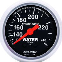 Autometer Sport-Comp 52.4mm 120-240 'F Mech 2in Water Temp - 3332