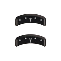 MGP 4 Caliper Covers Engraved Front Pontiac Engraved Rear Arrow Red finish silver ch - 18027SPONRD