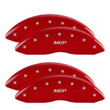 MGP 4 Caliper Covers Engraved Front & Rear MGP Red finish silver ch - 10056SMGPRD