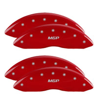 MGP 4 Caliper Covers Engraved Front & Rear MGP Red finish silver ch - 10056SMGPRD
