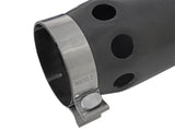 aFe Power Intercooled Tip Stainless Steel - Black 4in In x 5in Out x 12in L Bolt-On - 49T40501-B121