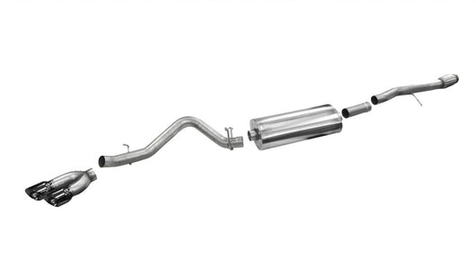Corsa 14 GM Sierra/Silverado 1500 Crew/Dbl / Short/Std. Bed 6.2L V8 Black Sport Single Side CB Exht - 14866BLK