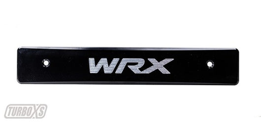 Turbo XS 08-14 Subaru WRX/STi Billet Aluminum License Plate Delete Black Machined WRX Logo - txs-WS08-LPD-BLK-WRX