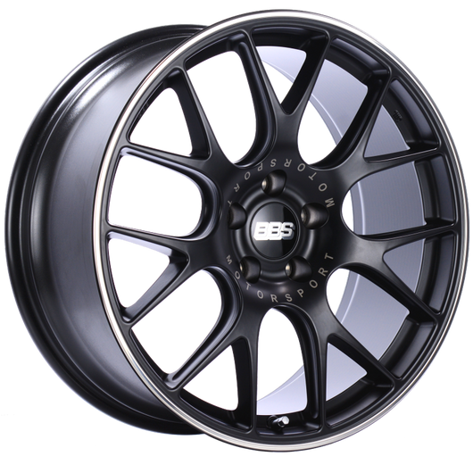BBS CH-R 20x9 5x120 ET24 Satin Black Polished Rim Protector Wheel -82mm PFS/Clip Required - CH100BPO
