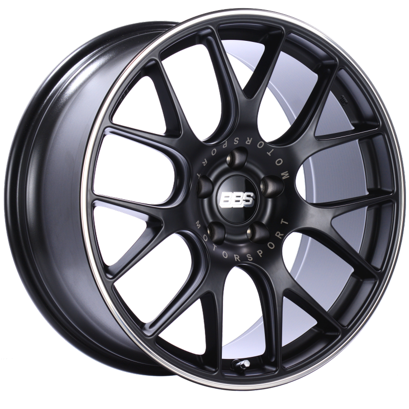 BBS CH-R 20x9 5x115 ET24 Satin Black Polished Rim Protector Wheel -82mm PFS/Clip Required - CH115BPO