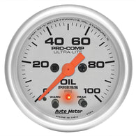 Autometer Ultra-Lite 52mm 0-100 PSI F/S Electronic Oil Pressure w/ Peak Memory & Warning Gauge - 4352
