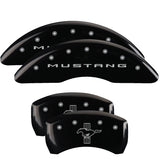 MGP 4 Caliper Covers Engraved Front 2015/Mustang Engraved Rear 2015/37 Yellow finish black ch - 10202SM32YL
