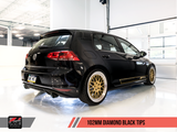 AWE Tuning VW MK7 GTI Touring Edition Exhaust - Diamond Black Tips - 3015-33050