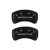 MGP 4 Caliper Covers Engraved Front & Rear Magnum Red finish silver ch - 12005SMGMRD
