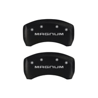 MGP 4 Caliper Covers Engraved Front & Rear Magnum Red finish silver ch - 12001SMGMRD