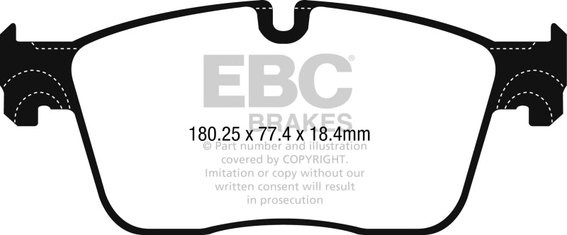 EBC 2016+ Jaguar F-Pace 2.0L TD (180) Greenstuff Front Brake Pads - DP22253