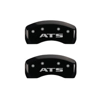 MGP 4 Caliper Covers Engraved Front Cadillac Engraved Rear ATS Black finish silver ch - 35007SATSBK