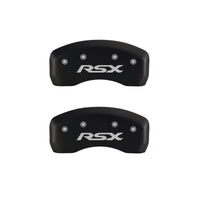 MGP 4 Caliper Covers Engraved Front Acura Engraved Rear RSX Red finish silver ch - 39005SRSXRD