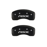 MGP 4 Caliper Covers Engraved Front Acura Engraved Rear RSX Red finish silver ch - 39003SRSXRD