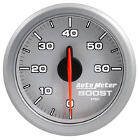 Autometer Airdrive 2-1/6in Boost Gauge 0-60 PSI - Silver - 9160-UL