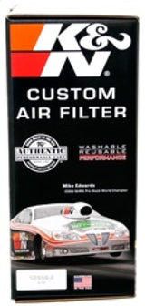 K&N Round - Red - Size 14in - 5.125in Neck Flange x 4.875in O/A H Flow Control Custom Assembly - 61-4030
