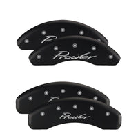 MGP 4 Caliper Covers Engraved Front & Rear Style 1/Chrysler Wing Black finish silver ch - 32004SCW1BK