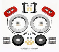 Wilwood AERO6 Front Hat Kit 15.00 Red 2015-Up Mustang w/Lines - 140-13887-R