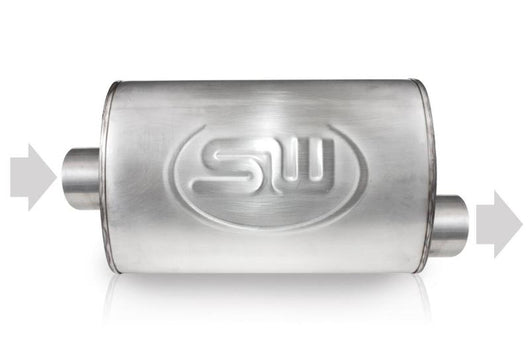 Stainless Works 2.25in ID CENTER INLET/ 2.25in OD OFFSET OUTLET 4inX8in - TM4S22C22O