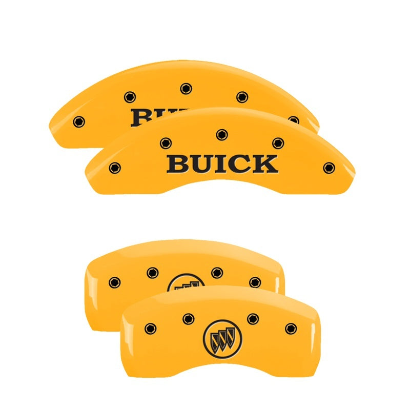 MGP 4 Caliper Covers Engraved Front Buick Rear Yellow Finish Black Char 1998 Buick Regal - 49009SBSHYL