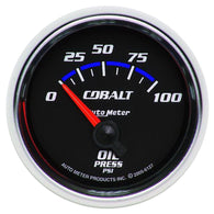 Autometer Cobalt 52mm 100 PSI Short Sweep Electric Oil Pressure Gauge - 6127