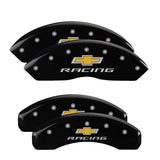 MGP 4 Caliper Covers Engraved Front & Rear MGP Black finish silver ch - 15203SMGPBK