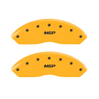 MGP Front set 2 Caliper Covers Engraved Front MGP Yellow finish black ch - 16094FMGPYL