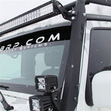 MBRP 07-15 Jeep Wrangler JK Fab Windshield Single Light Kit - Black Coated - 182746