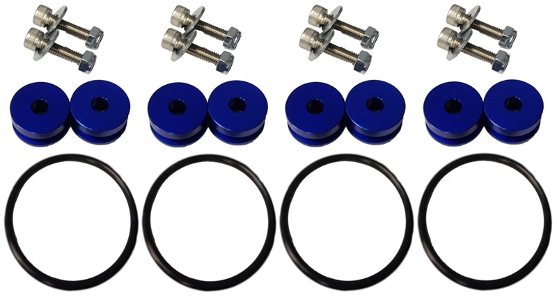 Torque Solution Billet Bumper Quick Release Kit Combo (Blue): Universal - TS-UNI-026BLc