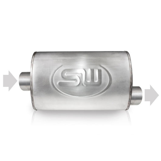 Stainless Works 2.25in ID CENTER INLET/ 2.25in OD OFFSET OUTLET 4inX8in - TM4C22C22O