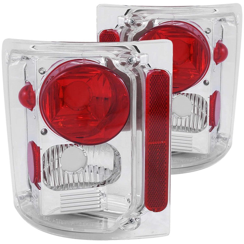 ANZO 1973-1987 Chevrolet C 10 Taillights Chrome - 211014